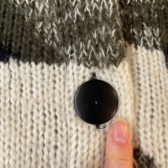 80’s Karizma knit cardigan jacket / abstract knit design / medium but oversize - Picture 7 of 9